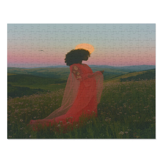 Flower Meadows 04 Jigsaw Puzzle with Tin