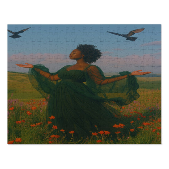 Flower Meadows 20- Jigsaw 252 Piece Puzzle with Tin