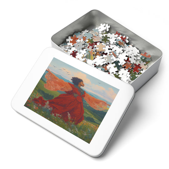 Flower Meadows 14- Jigsaw 252 Piece Puzzle with Tin