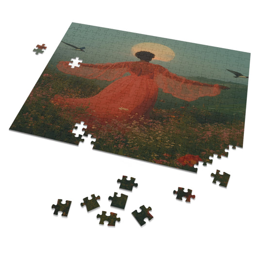 Flower Meadows 16- Jigsaw 252 Piece Puzzle with Tin