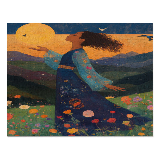 Flower Meadows 21- Jigsaw 252 Piece Puzzle with Tin