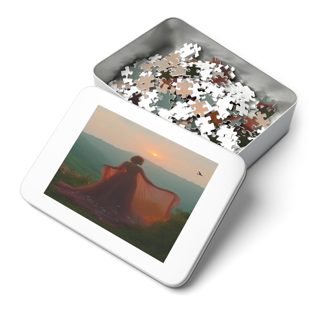 Flower Meadows 12- Jigsaw 252 Piece Puzzle with Tin