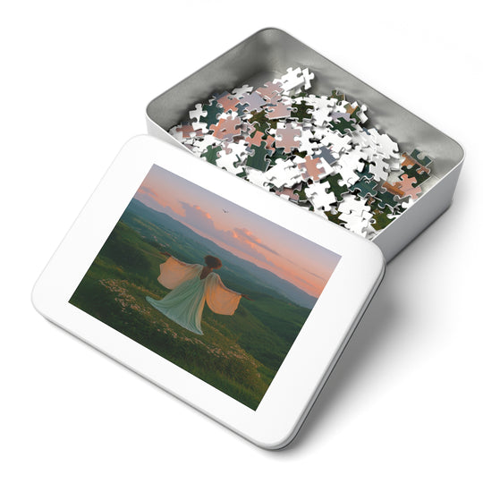 Flower Meadows 17- Jigsaw 252 Piece Puzzle with Tin
