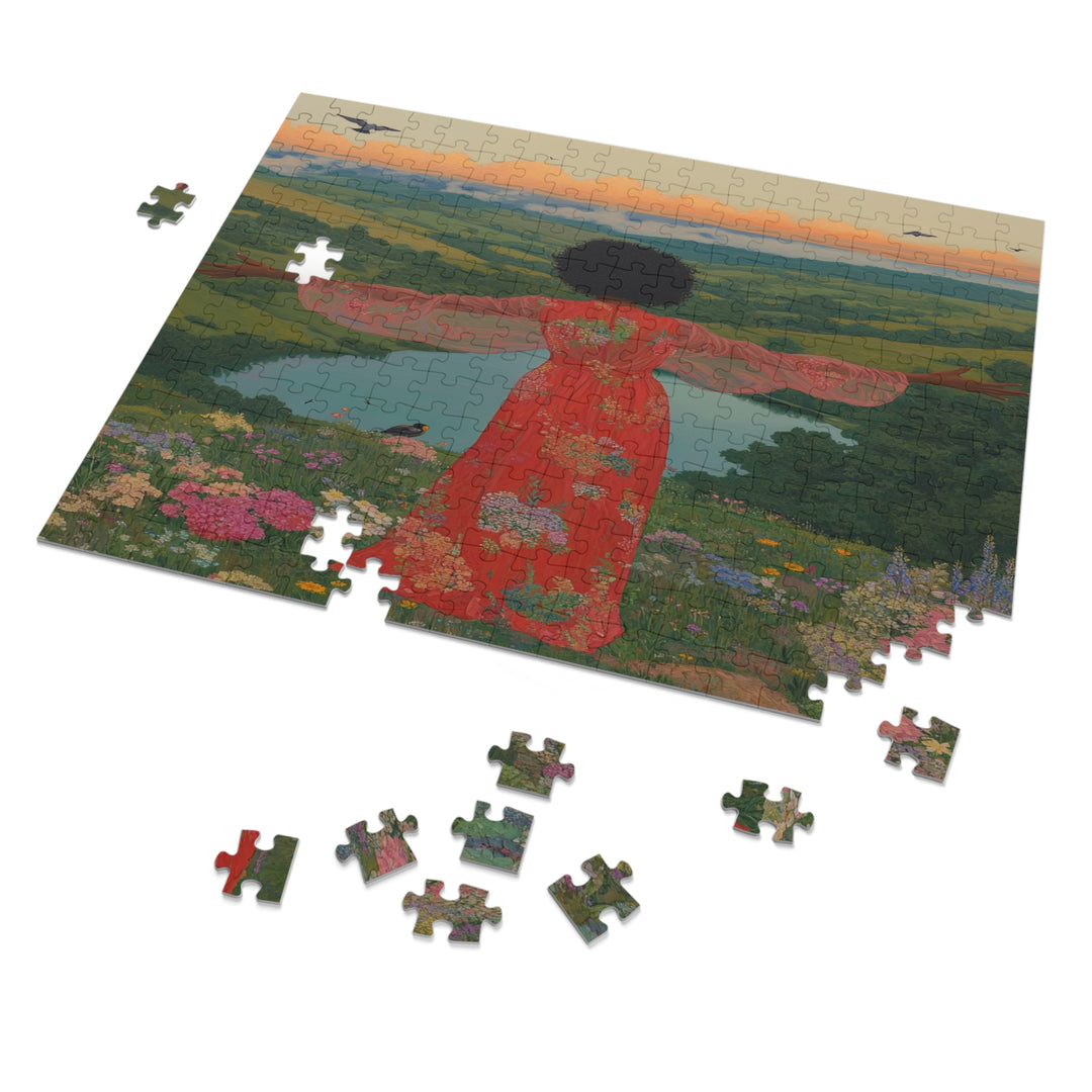 Flower Meadows 10- Jigsaw 252 Piece Puzzle with Tin