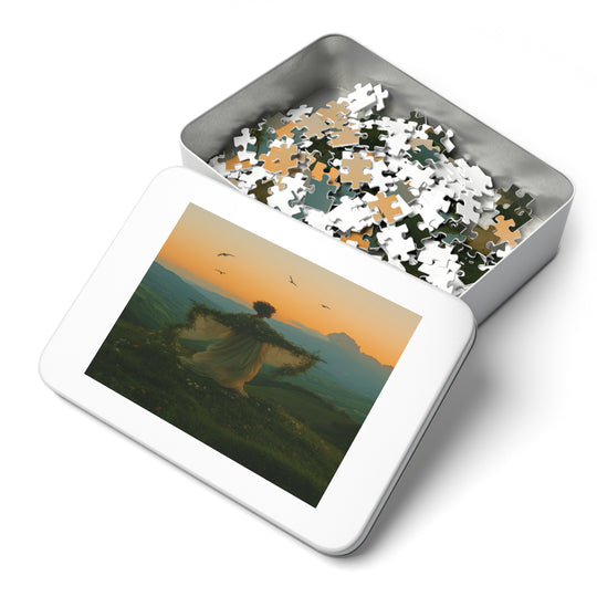 Flower Meadows 15- Jigsaw 252 Piece Puzzle with Tin