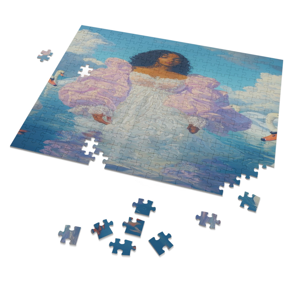 Black Swan 02- Jigsaw 252 Piece Puzzle with Tin