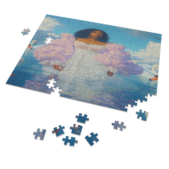 Black Swan 02- Jigsaw 252 Piece Puzzle with Tin