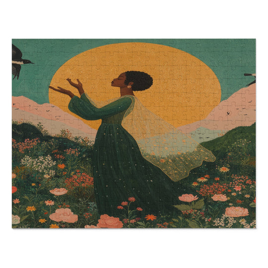 Flower Meadows 02 Jigsaw Puzzle with Tin