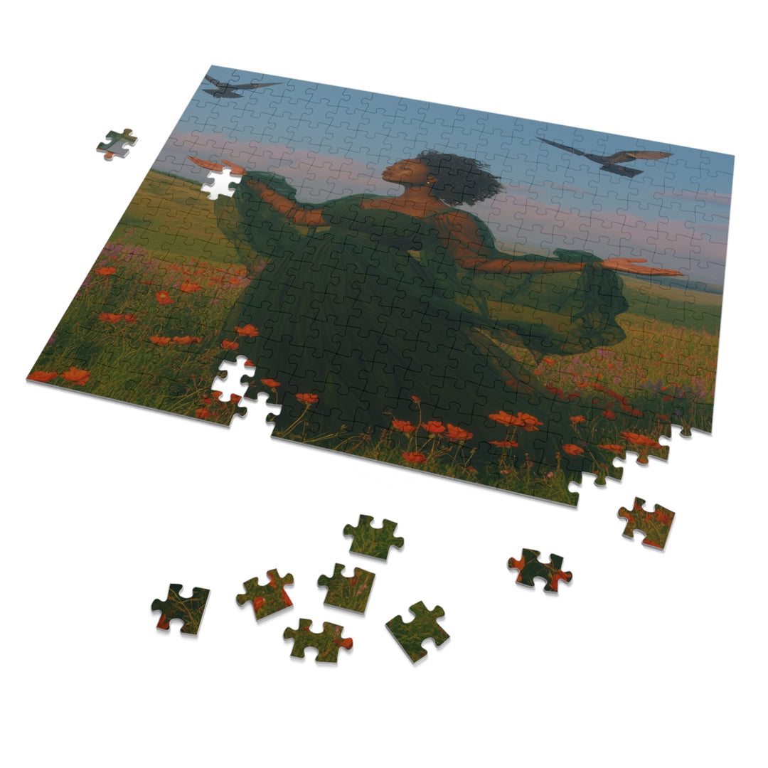 Flower Meadows 20- Jigsaw 252 Piece Puzzle with Tin