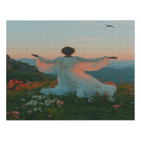 Flower Meadows 19- Jigsaw 252 Piece Puzzle with Tin