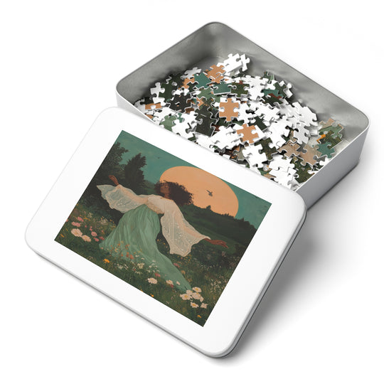 Flower Meadows 01- 252 Piece Puzzle with Tin