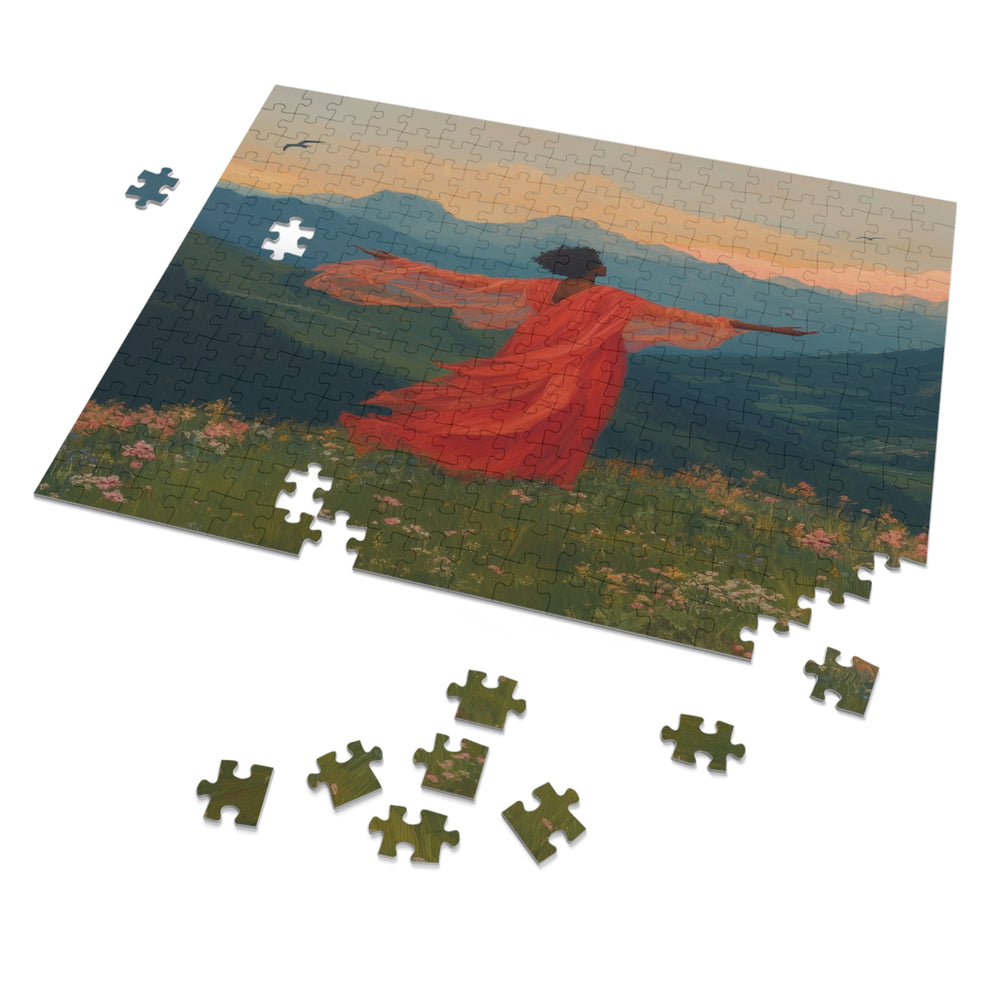 Flower Meadows 05 Jigsaw Puzzle with Tin