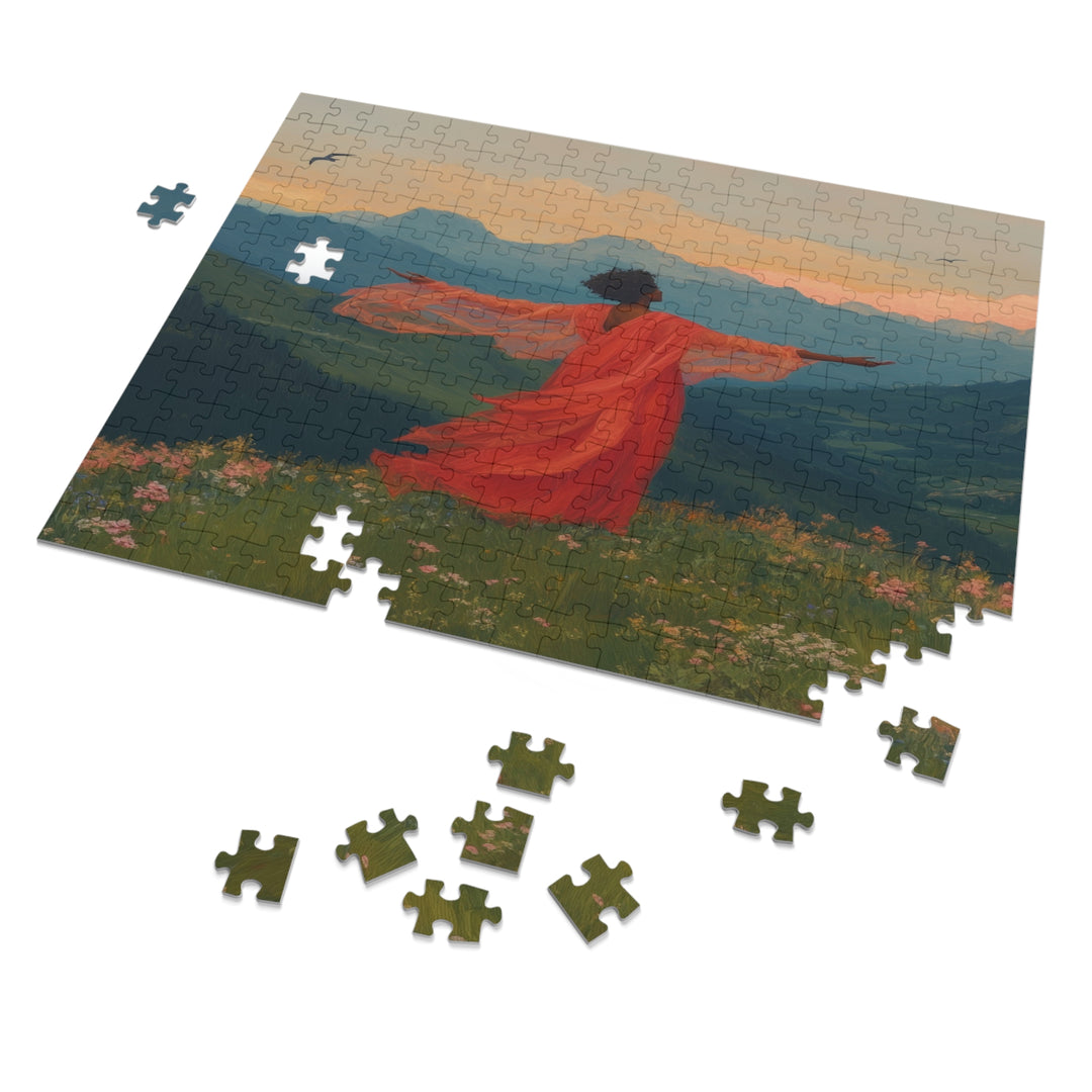 Flower Meadows 05 Jigsaw Puzzle with Tin