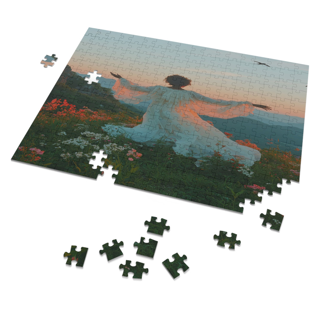 Flower Meadows 19- Jigsaw 252 Piece Puzzle with Tin