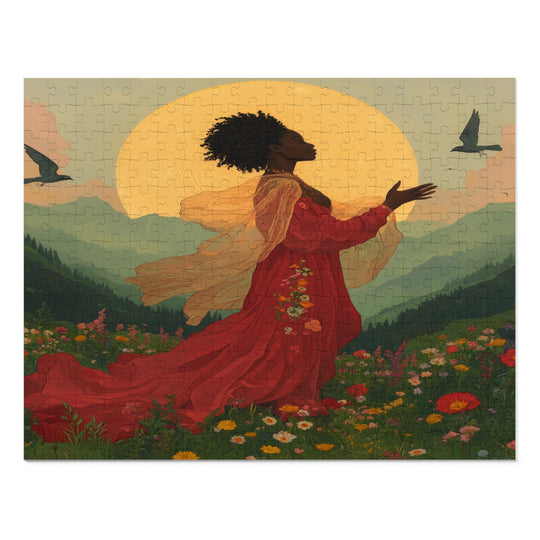 Flower Meadows 08- Jigsaw 252 Piece Puzzle with Tin