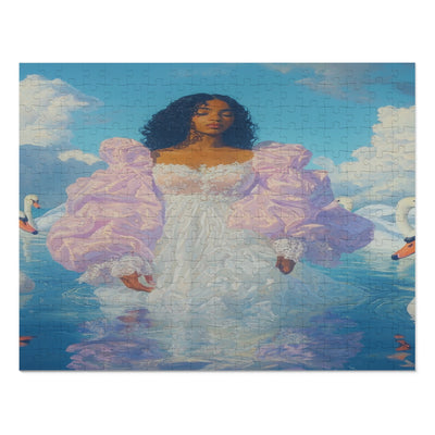 Black Swan 02- Jigsaw 252 Piece Puzzle with Tin