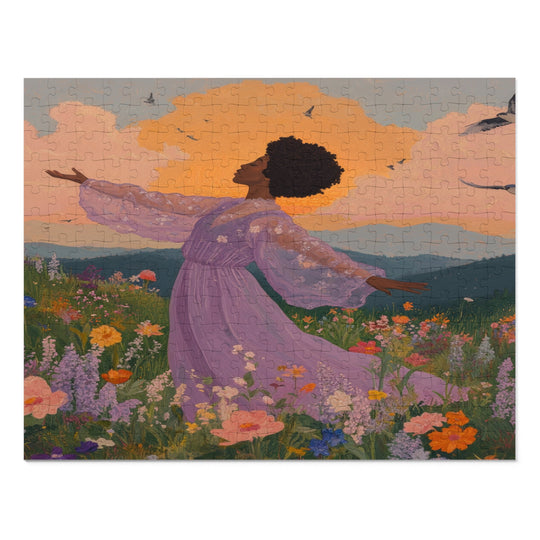 Flower Meadows 07- Jigsaw 252 Piece Puzzle with Tin