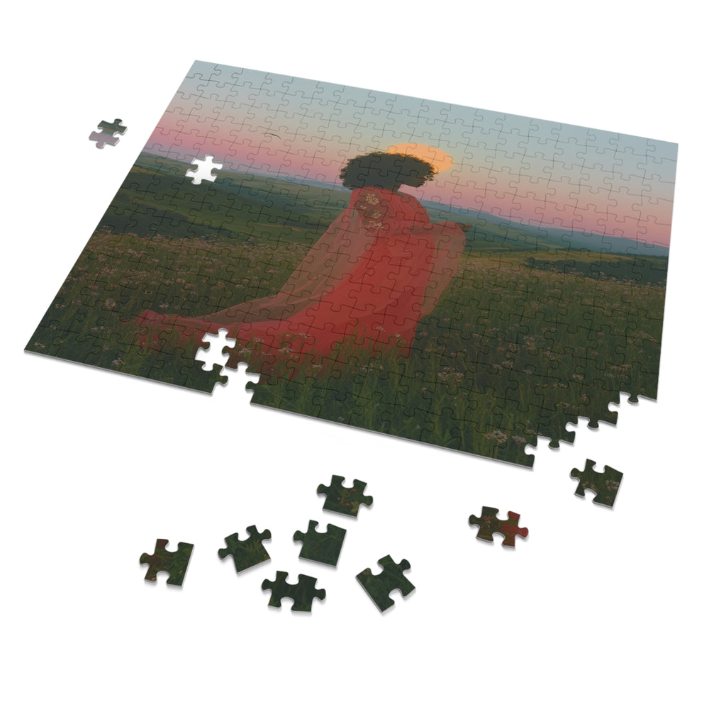 Flower Meadows 04 Jigsaw Puzzle with Tin